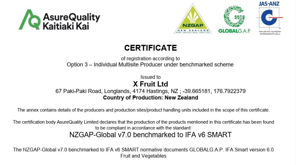 GlobalG.A.P Certificate